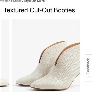 Express Snakeskin cut out booties